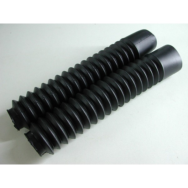 Pair of black rubber fork covers fork diam 35mm. 32cm long France