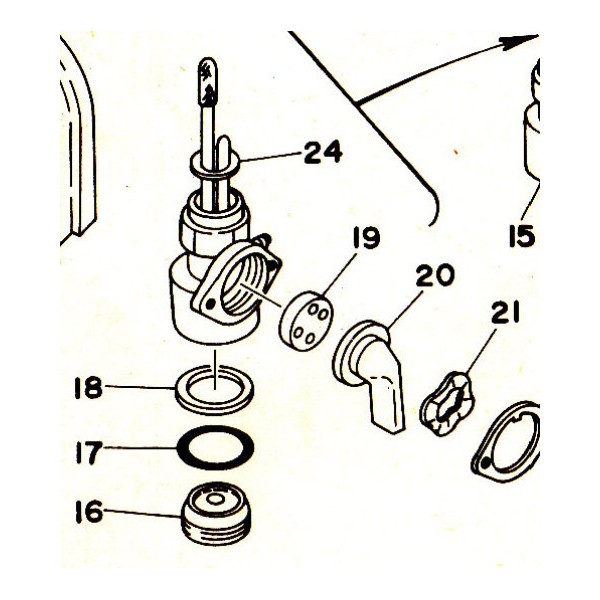 Yamaha TY 125 à 250 joint de  Robinet d'essence