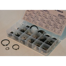Coffret assortiment de 285 circlips toutes tailles