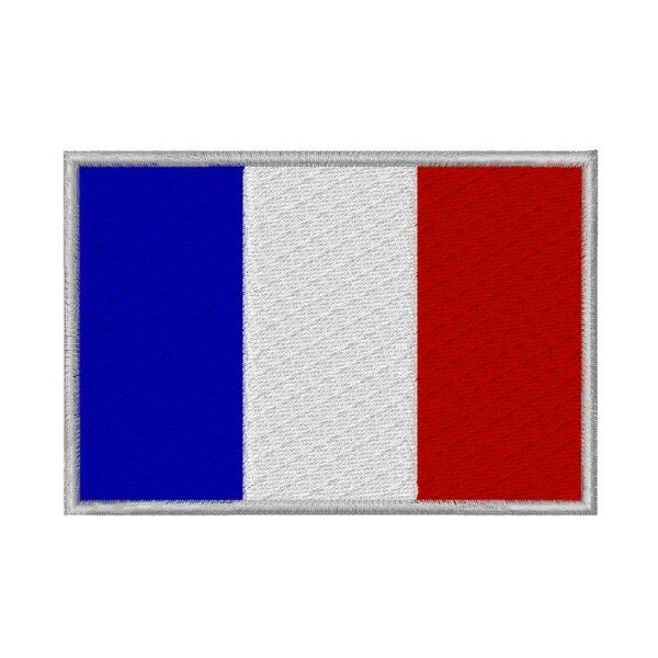 French flag embroidered patch 8X5.5 cm