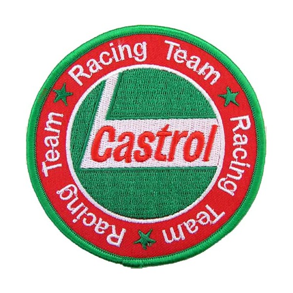 Ecusson brodé Team CASTROL Racing diametre 9 cm
