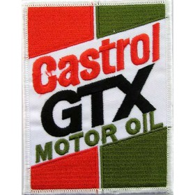 Ecusson brodé CASTROL GTX 9.5X7.5 cm