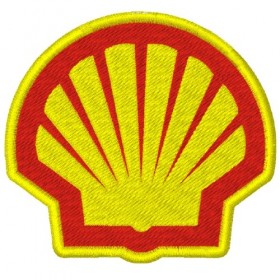 SHELL embroidered patch 8X7 cm