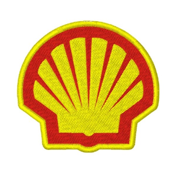 SHELL embroidered patch 8X7 cm