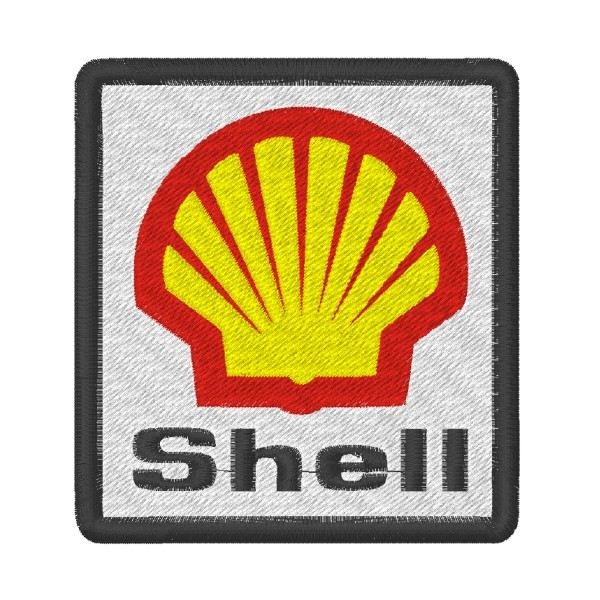 SHELL embroidered patch 11X8 cm