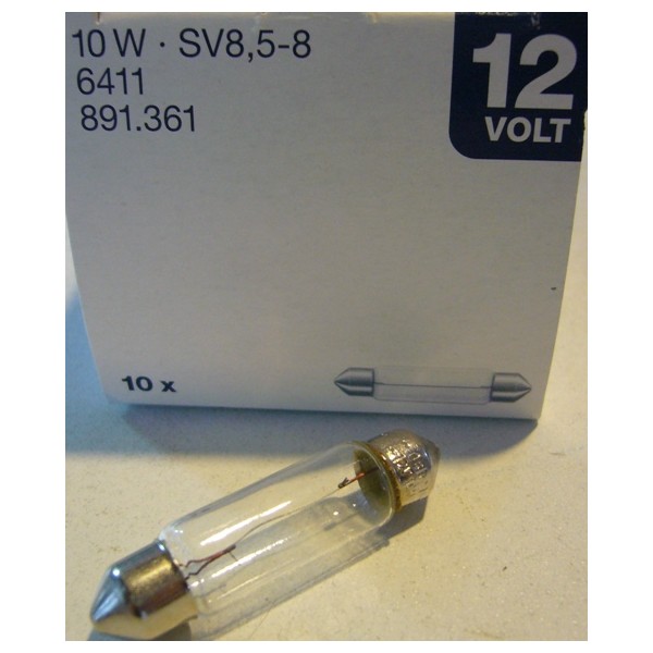 Bulb 12V 10w  diameter 42mm long