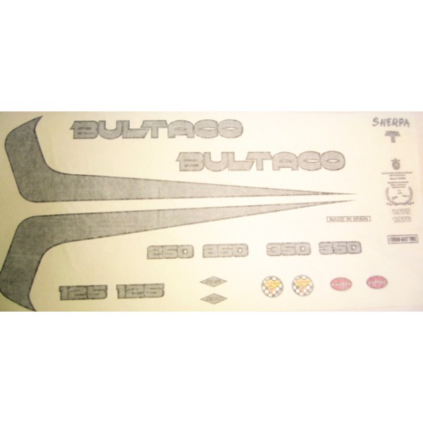 Bultaco Decal set type 158 to 191