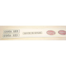 Montesa 123 Tank & seat unit sticker set