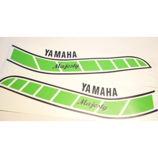 Yamaha Majesty paire de stickers réservoir verts