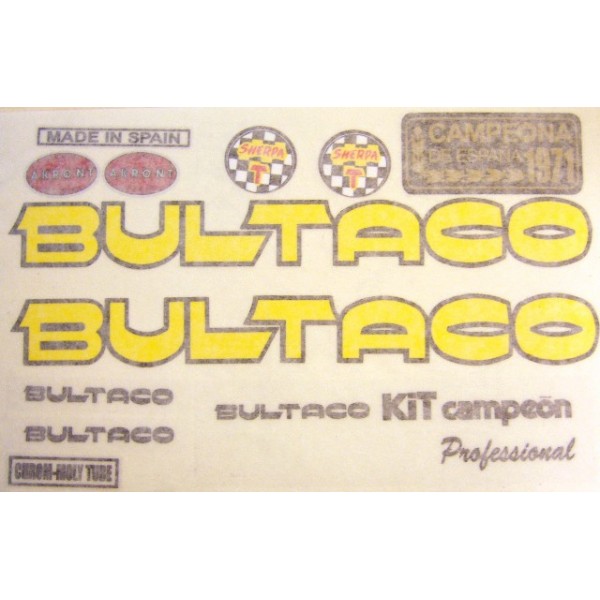 Bultaco Campeon sticker kit