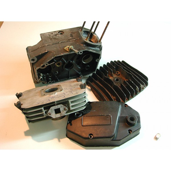 Fantic 50 used engine assembly (R & left central crankcases, cylinder, cylinder head and right case)