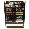 BULTACO Sherpa 350 plaque d'identification aluminium
