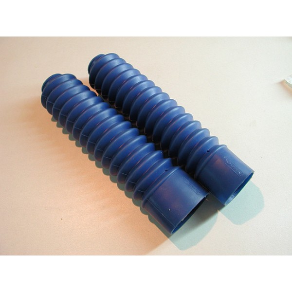 Paire de soufflets de fourche bleus Tubes 35mm longueur 32cm