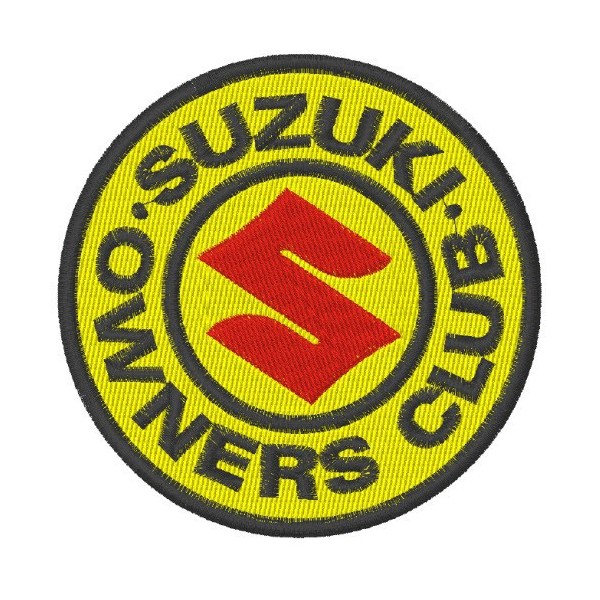Ecusson brodé Suzuki Club diametre 8 cm