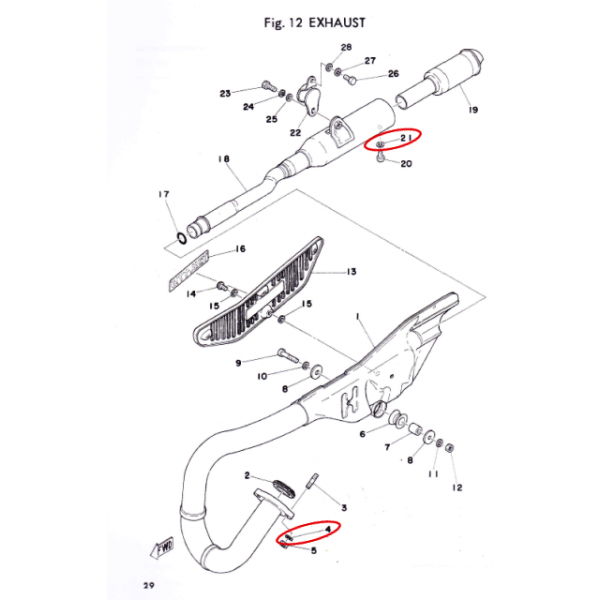 Yamaha TY 50, 80, 125 et 250 spring washer