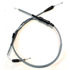 Yamaha TY 125, 175 (with oil pomp) Complet throttle cable grey