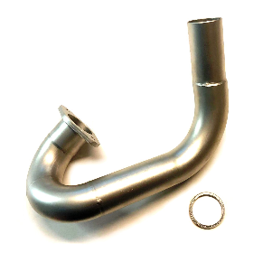 Yamaha TY 125, 175 coude d'échappement principal inox type Majesty