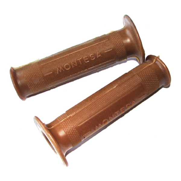 Montesa  pair of  chestnut handelbar grip with logo