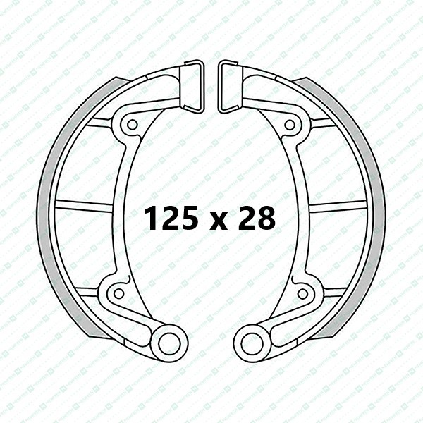 Montesa Cota 123 to 349 front brake shoes (rain/mud)