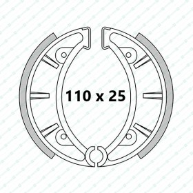 Ossa Gold & Abricot Front brake shoes (Standard)