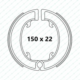 BSA C15 front and rear brake shoes (Standard)