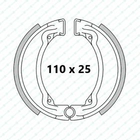 Yamaha TY 125 to 250 brake shoes Front + TY 250 (59N) Rear (Rain/Mud)