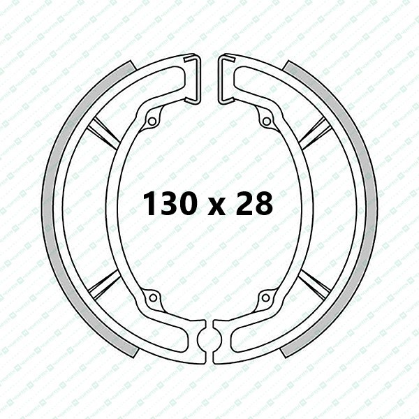 Yamaha TY 125 to 250 (twinshoks) rear brake shoes (rain/mud)