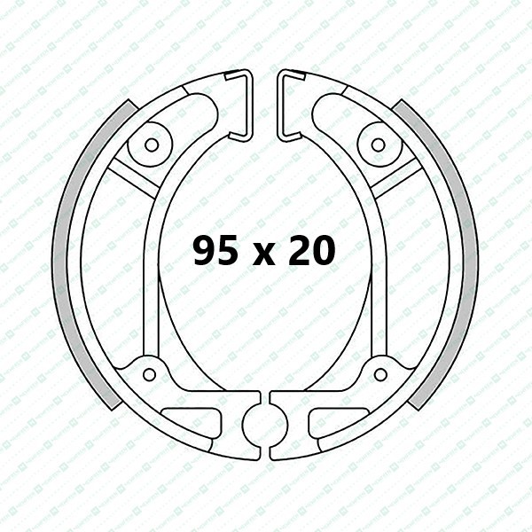 HONDA TLR 125 to 200 Front & rear brake shoes (rain/mud)