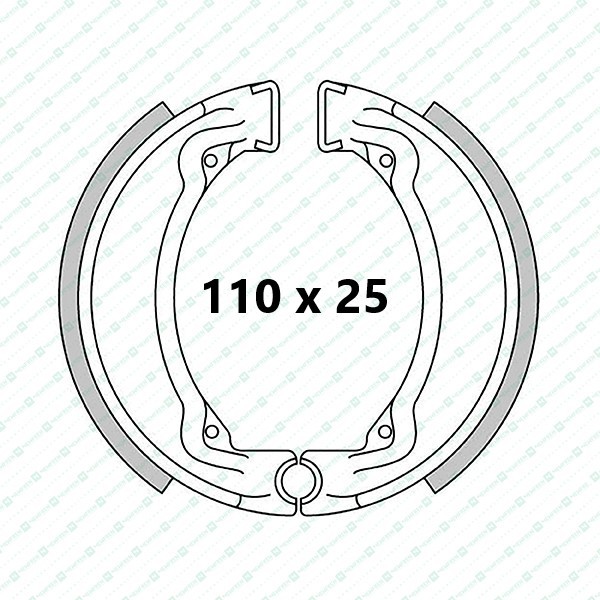 Yamaha TY 125 à 250 (bi) mâchoires Avant + TY 250 (Mono/59N) Arrière (Standard)