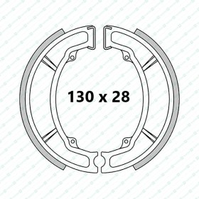Yamaha TY 125 to 250 (twinshoks) rear brake shoes (Standard)
