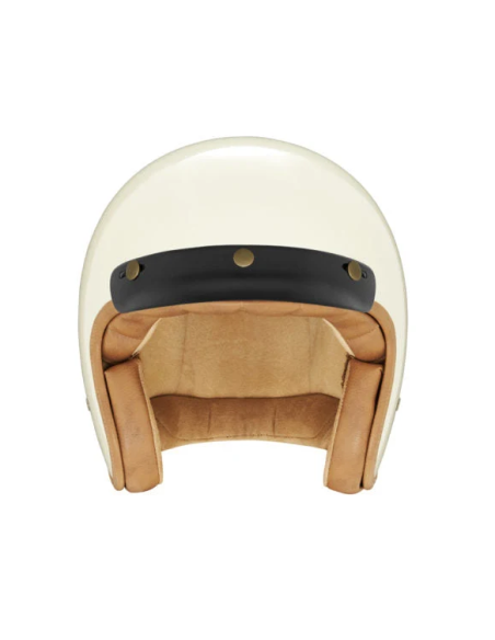 Casque jet NOX crème – Style rétro