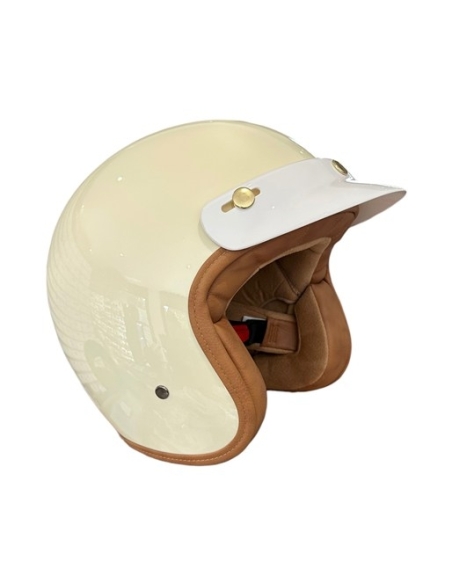 Helmet Visor Old School  - Glossy White