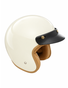 Casque jet NOX crème – Style rétro