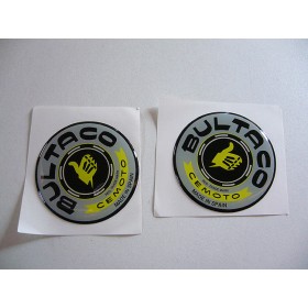 Bultaco pair of tank stickers . diameter 5.7cm